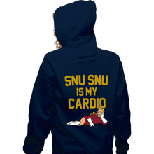 Load image into Gallery viewer, Shirts Zippered Hoodies, Unisex / Small / Navy Snu Snu Is My Cardio
