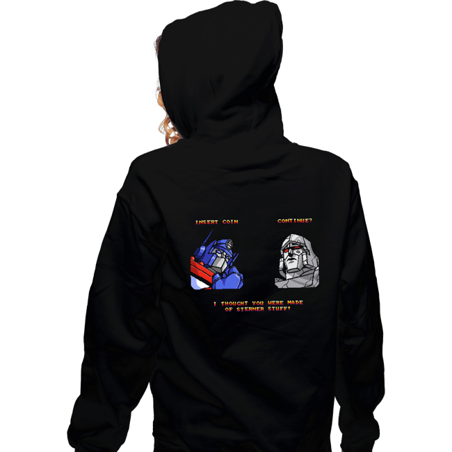 Daily_Deal_Shirts Zippered Hoodies, Unisex / Small / Black Cybertron Fighter