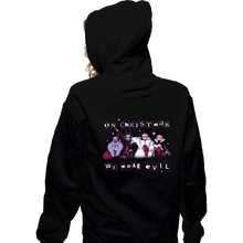 Load image into Gallery viewer, Secret_Shirts Zippered Hoodies, Unisex / Small / Black Merry Evil-Mas
