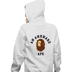 Daily_Deal_Shirts Zippered Hoodies, Unisex / Small / White An Awkward Ape