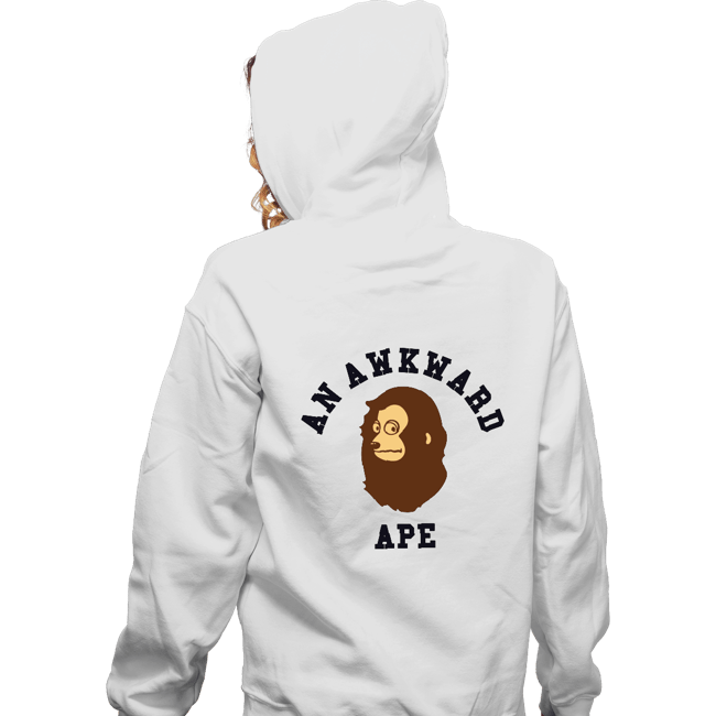 Daily_Deal_Shirts Zippered Hoodies, Unisex / Small / White An Awkward Ape