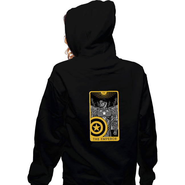 Shirts Zippered Hoodies, Unisex / Small / Black Tarot The Emperor