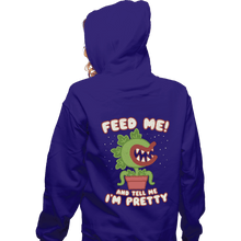 Load image into Gallery viewer, Daily_Deal_Shirts Zippered Hoodies, Unisex / Small / Violet Feed Me!!
