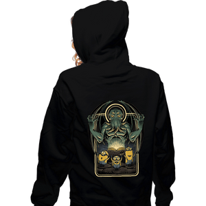 Daily_Deal_Shirts Zippered Hoodies, Unisex / Small / Black Summoning Cthulhu!