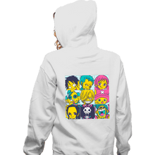 Load image into Gallery viewer, Secret_Shirts Zippered Hoodies, Unisex / Small / White Pirate Pop
