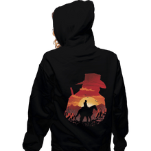 Load image into Gallery viewer, Shirts Zippered Hoodies, Unisex / Small / Black Red Sunset
