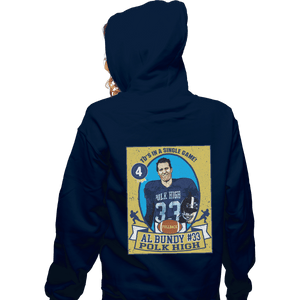 Shirts Zippered Hoodies, Unisex / Small / Navy Al Bundy Trading Card