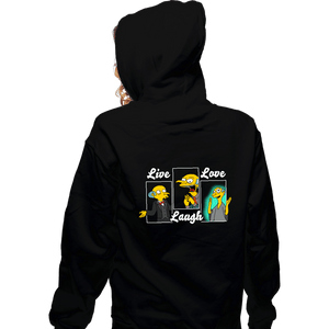 Daily_Deal_Shirts Zippered Hoodies, Unisex / Small / Black Live, Laugh, I Bring You Love
