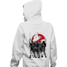 Load image into Gallery viewer, Daily_Deal_Shirts Zippered Hoodies, Unisex / Small / White Ghostbusters Sumi-e
