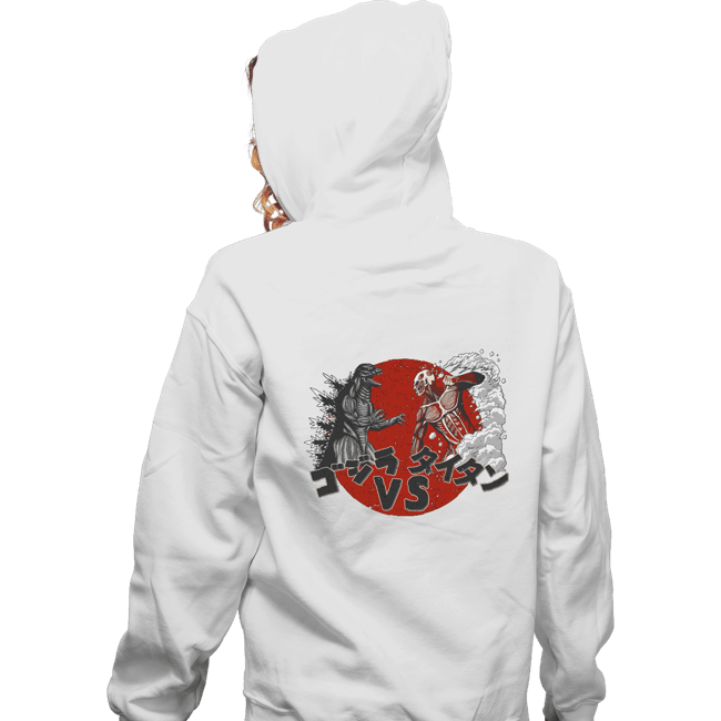Shirts Zippered Hoodies, Unisex / Small / White Battle Of Titans