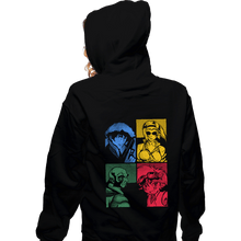 Load image into Gallery viewer, Secret_Shirts Zippered Hoodies, Unisex / Small / Black Bebop Panels
