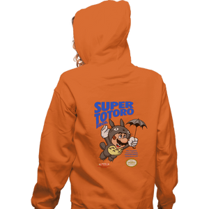 Shirts Zippered Hoodies, Unisex / Small / Red Super Totoro Bros