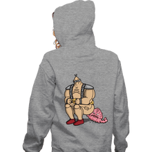 Load image into Gallery viewer, Secret_Shirts Zippered Hoodies, Unisex / Small / Sports Grey Suprise Villain
