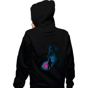 Daily_Deal_Shirts Zippered Hoodies, Unisex / Small / Black Attack On T-Rex