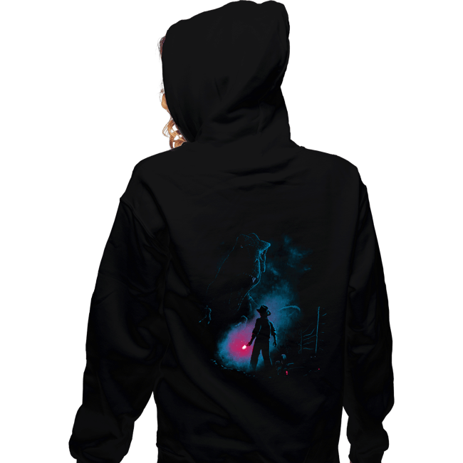 Daily_Deal_Shirts Zippered Hoodies, Unisex / Small / Black Attack On T-Rex