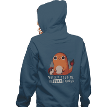Load image into Gallery viewer, Shirts Zippered Hoodies, Unisex / Small / Indigo Blue Firestarter
