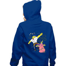 Load image into Gallery viewer, Daily_Deal_Shirts Zippered Hoodies, Unisex / Small / Royal Blue Sponge Knight Returns
