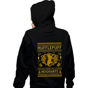 Shirts Zippered Hoodies, Unisex / Small / Black Hufflepuff Sweater