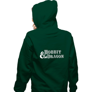 Secret_Shirts Zippered Hoodies, Unisex / Small / Irish Green Hobbit And Dragon