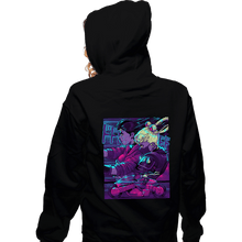 Load image into Gallery viewer, Daily_Deal_Shirts Zippered Hoodies, Unisex / Small / Black Neon Moon Eclipse On Mars
