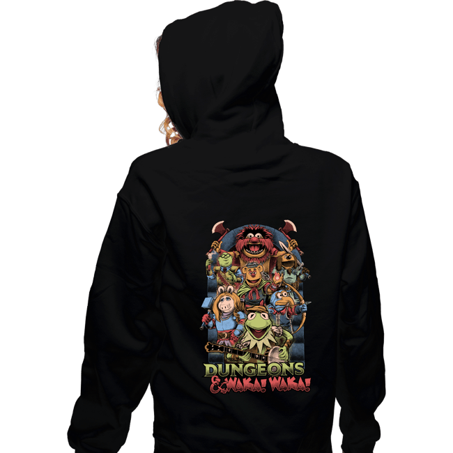 Secret_Shirts Zippered Hoodies, Unisex / Small / Black Dungeons And Waka Waka!