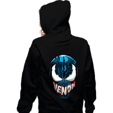 Load image into Gallery viewer, Shirts Zippered Hoodies, Unisex / Small / Black Venomous Typography
