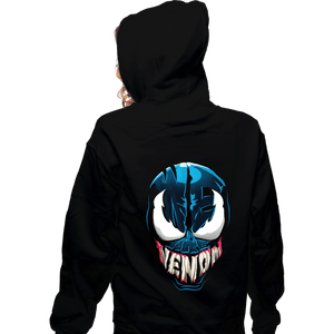 Shirts Zippered Hoodies, Unisex / Small / Black Venomous Typography