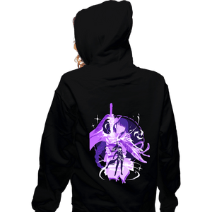 Daily_Deal_Shirts Zippered Hoodies, Unisex / Small / Black Electro Raiden Shogun