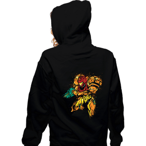 Shirts Zippered Hoodies, Unisex / Small / Black Metroid - Galactic Bounty Hunter