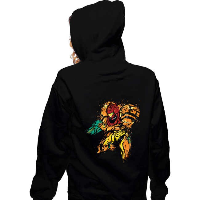 Shirts Zippered Hoodies, Unisex / Small / Black Metroid - Galactic Bounty Hunter