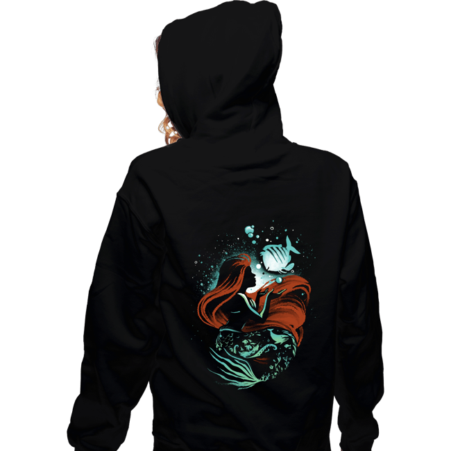 Daily_Deal_Shirts Zippered Hoodies, Unisex / Small / Black Song Of The Mermaid