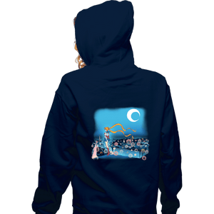 Daily_Deal_Shirts Zippered Hoodies, Unisex / Small / Navy Fighting Evil By Moonlight