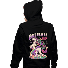 Load image into Gallery viewer, Daily_Deal_Shirts Zippered Hoodies, Unisex / Small / Black Believe!
