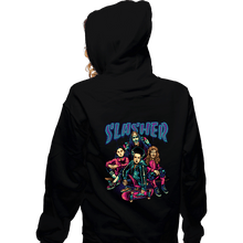 Load image into Gallery viewer, Daily_Deal_Shirts Zippered Hoodies, Unisex / Small / Black Slasher Girls
