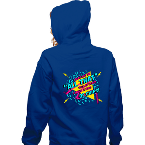 Shirts Zippered Hoodies, Unisex / Small / Royal Blue And a Bag of Chips