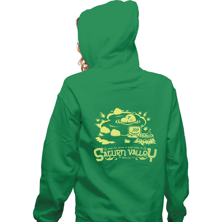 Shirts Pullover Hoodies, Unisex / Small / Irish Green Relax In Saturn Valley