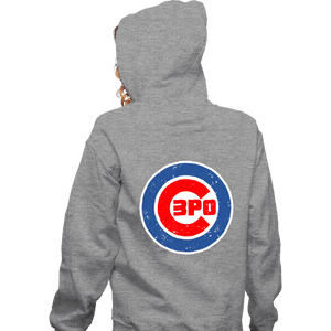 Daily_Deal_Shirts Zippered Hoodies, Unisex / Small / Sports Grey Major League Droid