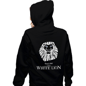 Shirts Zippered Hoodies, Unisex / Small / Black White Lion