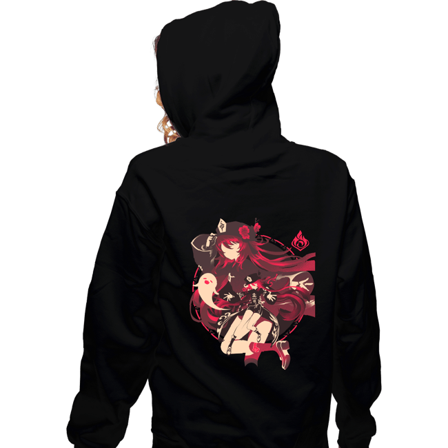 Daily_Deal_Shirts Zippered Hoodies, Unisex / Small / Black Fragrance In Thaw Hu Tao