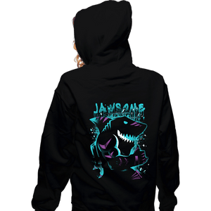 Daily_Deal_Shirts Zippered Hoodies, Unisex / Small / Black Extreme Tiger Shark