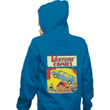 Load image into Gallery viewer, Shirts Zippered Hoodies, Unisex / Small / Royal Blue Brock Action Comics
