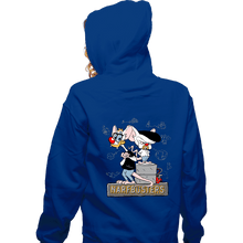 Load image into Gallery viewer, Daily_Deal_Shirts Zippered Hoodies, Unisex / Small / Royal Blue Narf Busters
