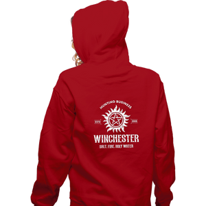 Shirts Zippered Hoodies, Unisex / Small / Red Winchester Hunting Business