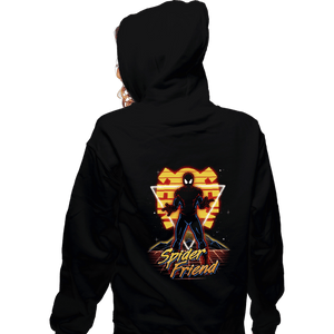 Shirts Zippered Hoodies, Unisex / Small / Black Retro Spider Friend