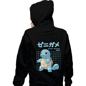 Sold_Out_Shirts Zippered Hoodies, Unisex / Small / Black Squirtle X-Ray