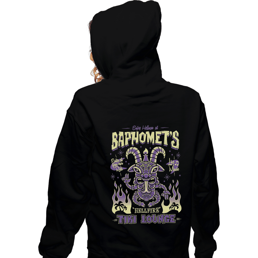 Shirts Zippered Hoodies, Unisex / Small / Black Baphomet's Tiki Lounge
