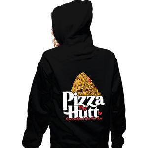 Daily_Deal_Shirts Zippered Hoodies, Unisex / Small / Black Pizza Sends Out
