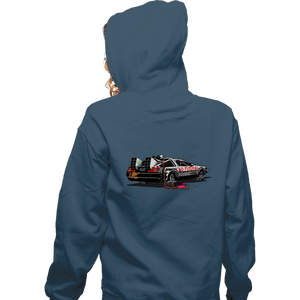 Daily_Deal_Shirts Zippered Hoodies, Unisex / Small / Indigo Blue No Future