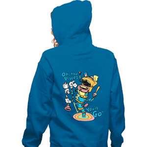 Secret_Shirts Zippered Hoodies, Unisex / Small / Royal Blue Oh The Places