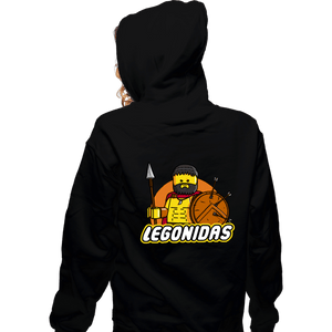 Daily_Deal_Shirts Zippered Hoodies, Unisex / Small / Black Legonidas